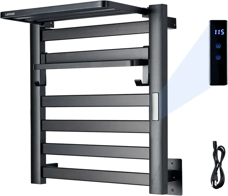 LANMEL 2 in 1 Towel Warmer Rack & Towel Rack Wall