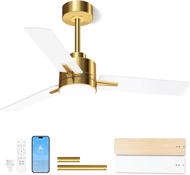 LANMEL 42” Ceiling Fan with Lights and Remote