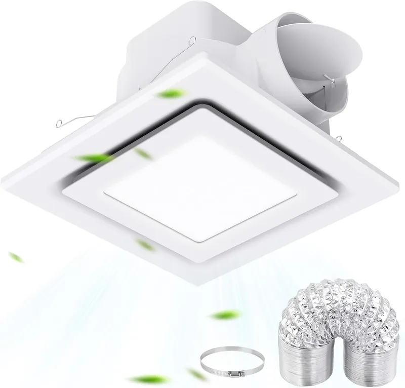 LANMEL Bathroom Exhaust Fan with Light, 10 Inch