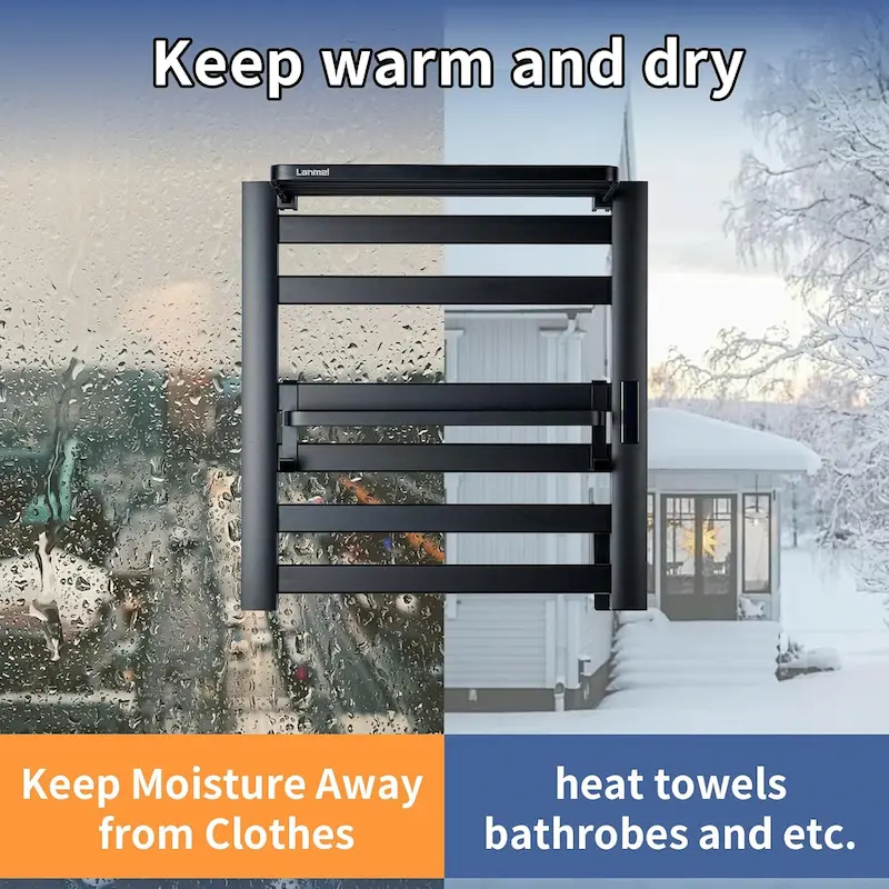 LANMEL Towel Warmer Rack & Towel Rack Wall